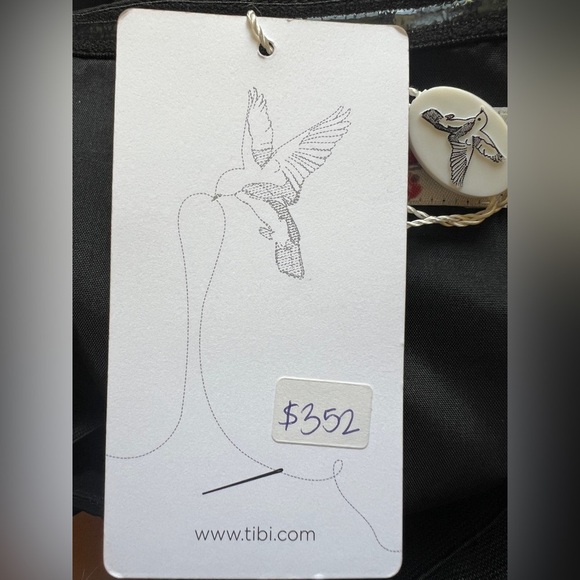 Tibi Black Strapless Beaded Waist Mini Cocktail Dress Women’s 2 NWT - Picture 7 of 9